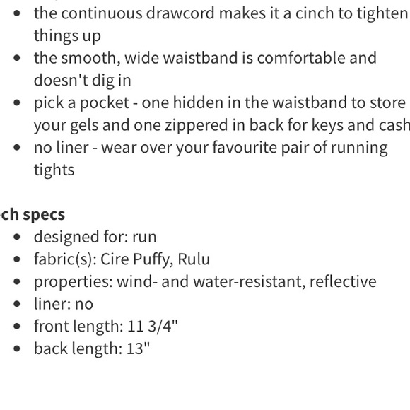 🍋 Lululemon Hot Cheeks Skirt  Down Filled Quilted Zip Pouch Pocket - Picture 14 of 14